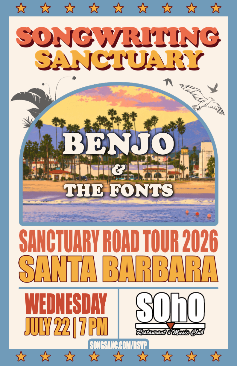 Santa Barbara show poster — Sanctuary Road 2026